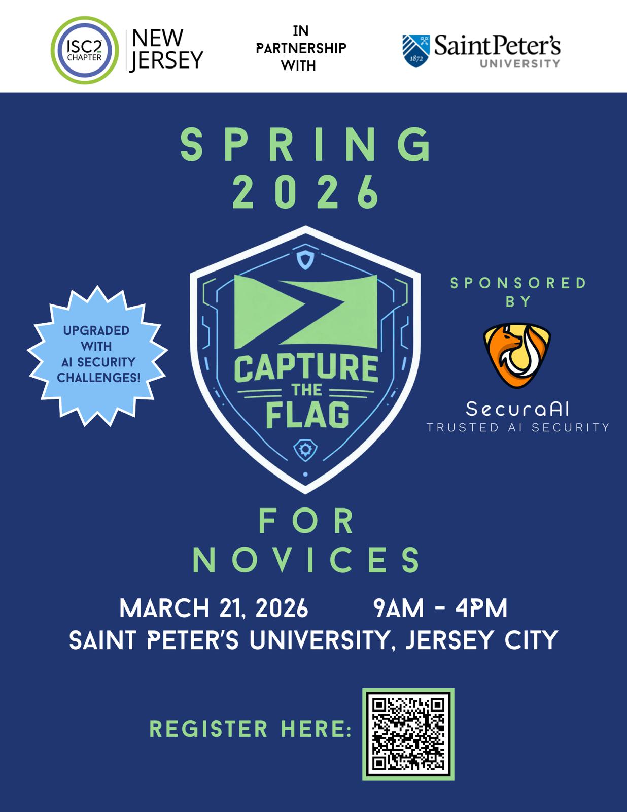 Capture the Flag for Novices 2026 - Official Event Poster